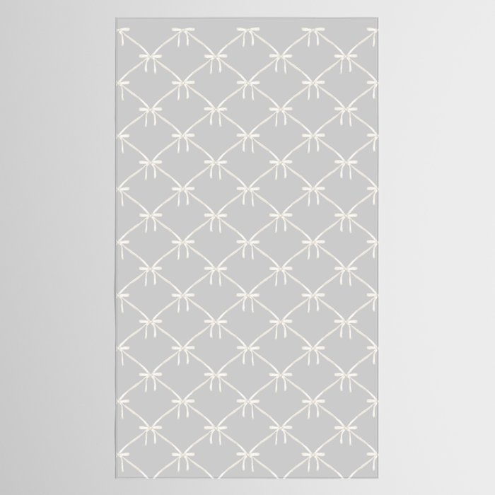 Bows & Ribbons Pattern LX Light Grey Tablecloth Gallery Image 2