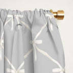 Bows & Ribbons Pattern LX Light Grey Window Curtain Gallery Image 2