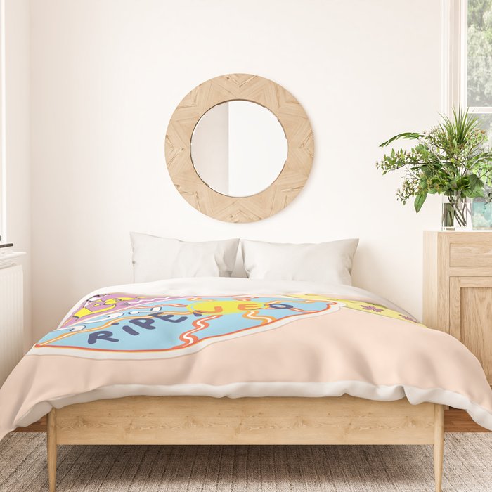 fruit stickers  Duvet Cover Gallery Image 3