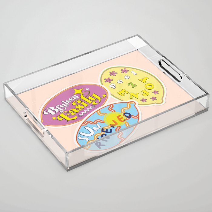 fruit stickers  Acrylic Tray Gallery Image 1