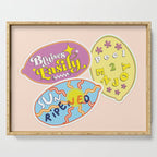 fruit stickers  Serving Tray Gallery Image 1