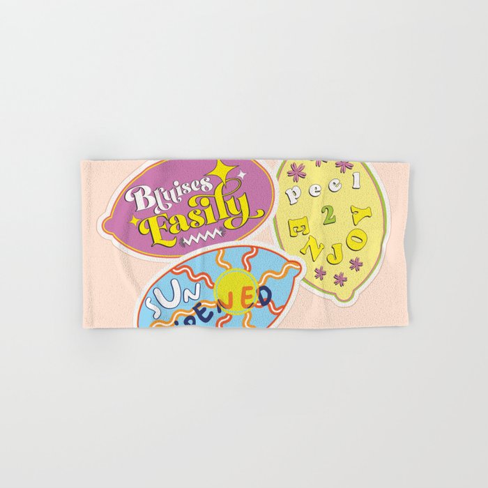 fruit stickers  Bath Towel Gallery Image 1