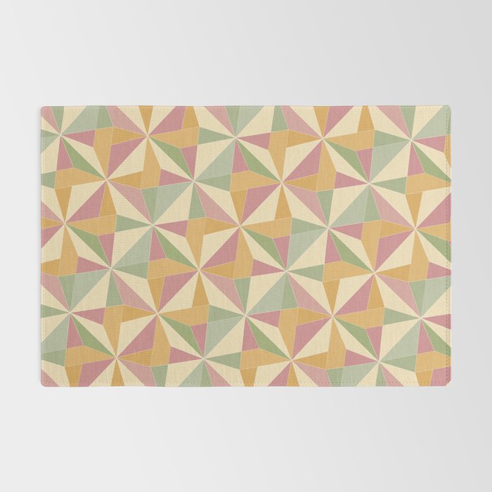 Kaleidoscope Tile Pattern XIII Neutral Earthy Pastel Rug Gallery Image 2