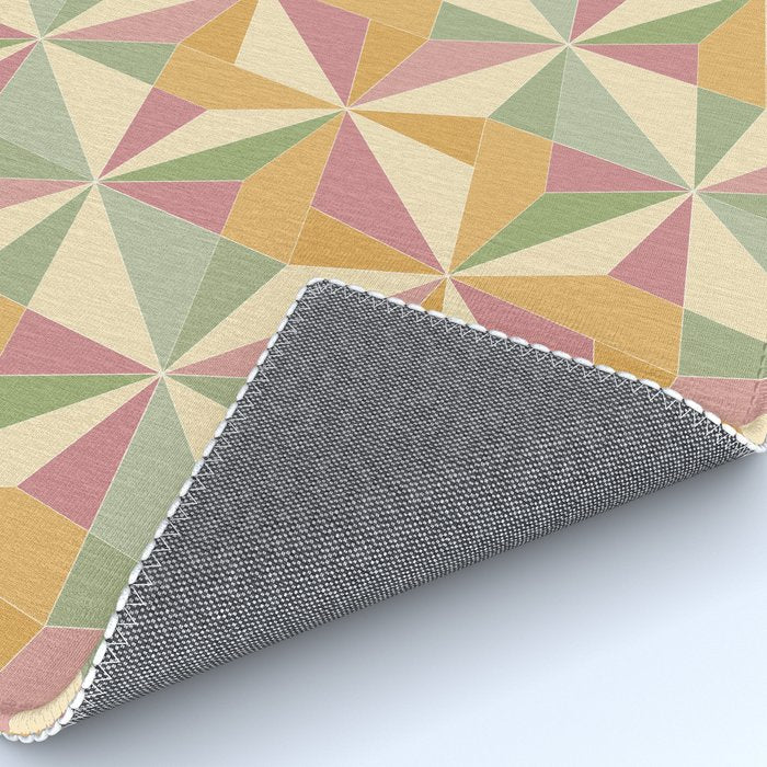 Kaleidoscope Tile Pattern XIII Neutral Earthy Pastel Rug Gallery Image 4