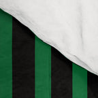 Colour Pop Stripes in Green - White and Black Comforter Gallery Image 4