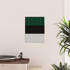 Colour Pop Stripes in Green - White and Black Poster Gallery Image 2