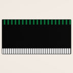 Colour Pop Stripes in Green - White and Black Desk Mat Gallery Image 3