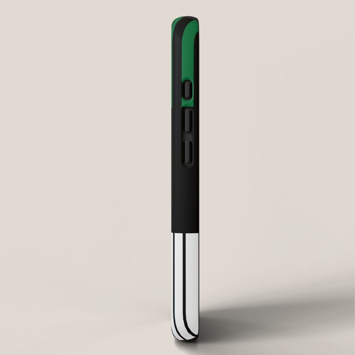 Colour Pop Stripes in Green - White and Black iPhone Case Gallery Image 2
