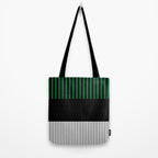 Colour Pop Stripes in Green - White and Black Tote Bag Gallery Image 2
