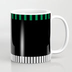 Colour Pop Stripes in Green - White and Black Coffee Mug Gallery Image 1
