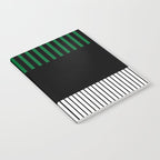 Colour Pop Stripes in Green - White and Black Notebook Gallery Image 2