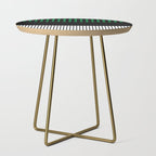 Colour Pop Stripes in Green - White and Black Side Table Gallery Image 1