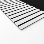Colour Pop Stripes in Green - White and Black Welcome Mat Gallery Image 2