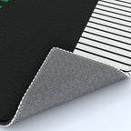 Colour Pop Stripes in Green - White and Black Rug Gallery Image 4