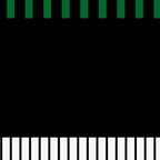 Colour Pop Stripes in Green - White and Black Coffee Mug Gallery Image 2