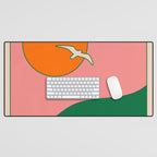 Soar - Pink Desk Mat Gallery Image 1