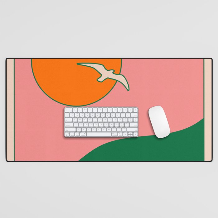 Soar - Pink Desk Mat Gallery Image 1