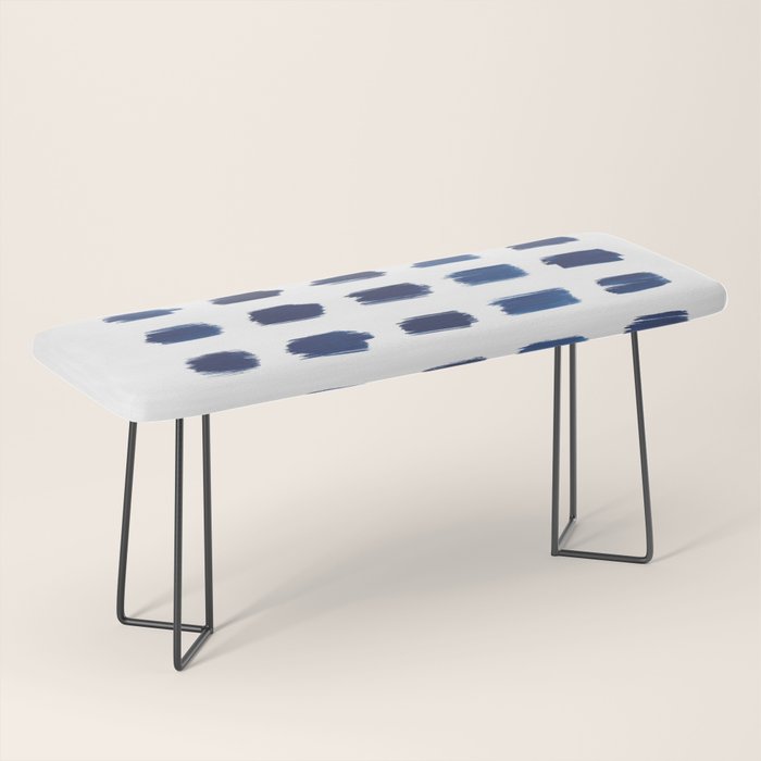 Indigo Abstract Brush Strokes | No. 6 Bench Gallery Image 1