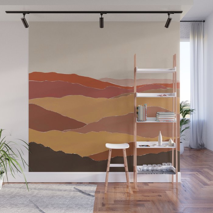 Fall Mountains Wall Mural Gallery Image 1