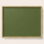 Olive Green Solid Color Serving Tray Gallery Image 1