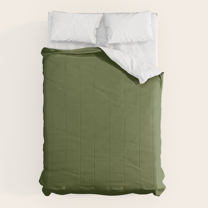 Olive Green Solid Color Comforter Gallery Image 6