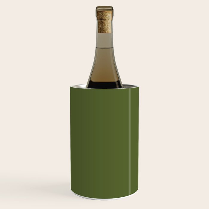 Olive Green Solid Color Wine Chiller Gallery Image 1