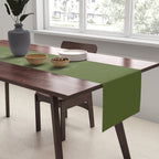 Olive Green Solid Color Table Runner Gallery Image 2