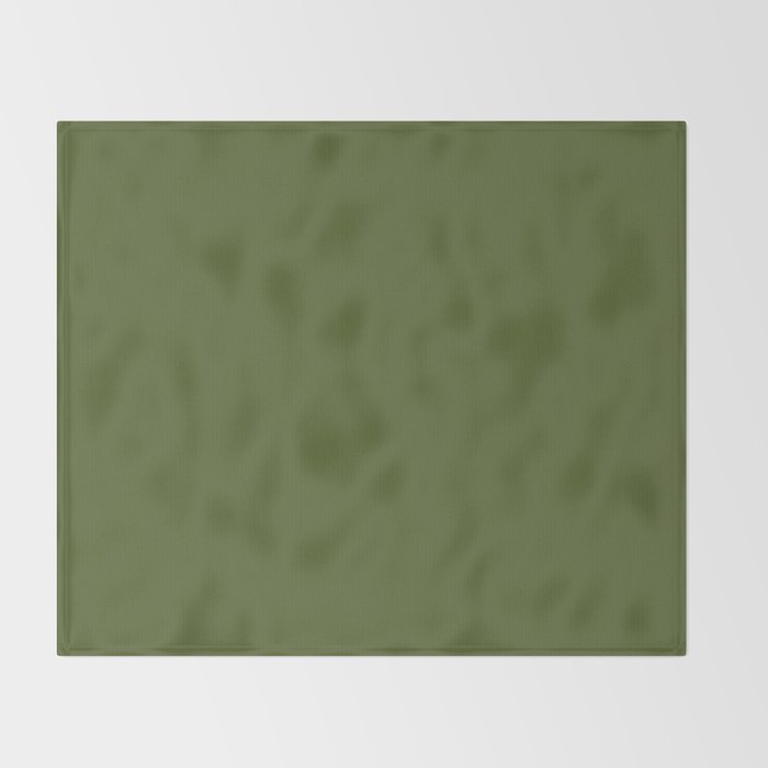 Olive Green Solid Color Throw Blanket Gallery Image 2