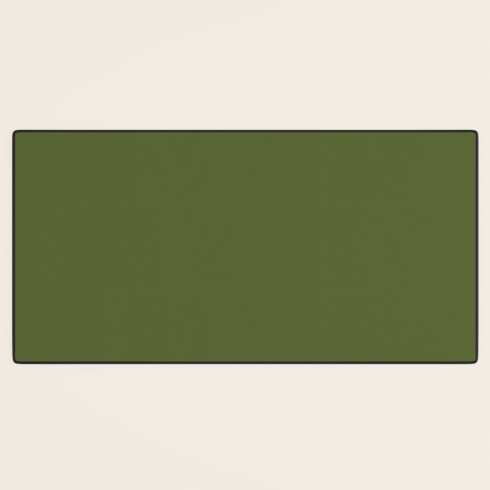 Olive Green Solid Color Desk Mat Gallery Image 3