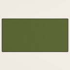 Olive Green Solid Color Desk Mat Gallery Image 3