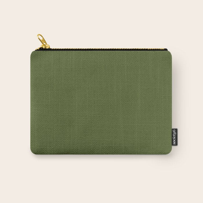 Olive Green Solid Color Carry All Pouch Gallery Image 1