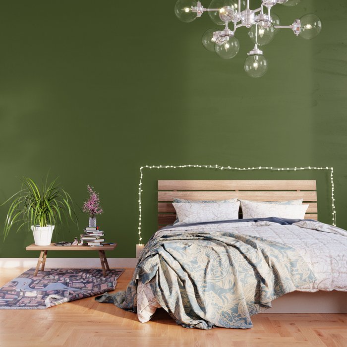 Olive Green Solid Color Wallpaper Gallery Image 3