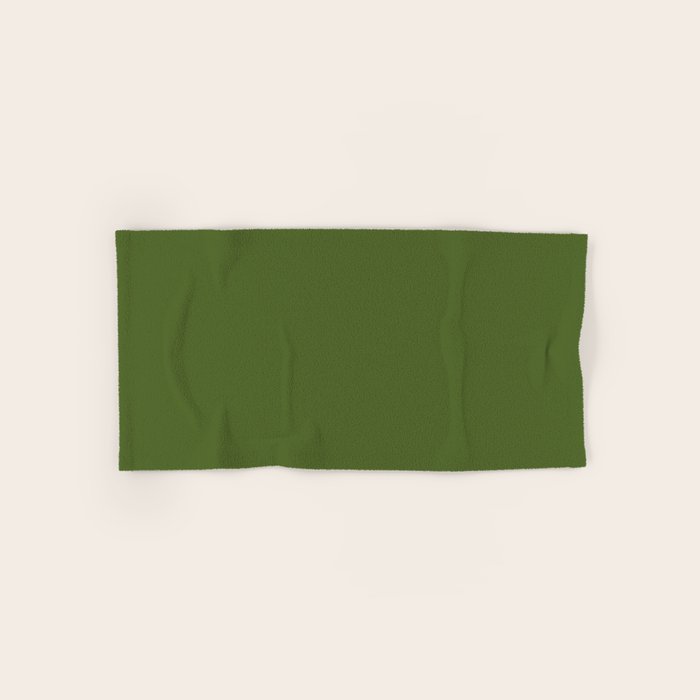 Olive Green Solid Color Bath Towel Gallery Image 1