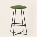 Olive Green Solid Color Stool Gallery Image 1