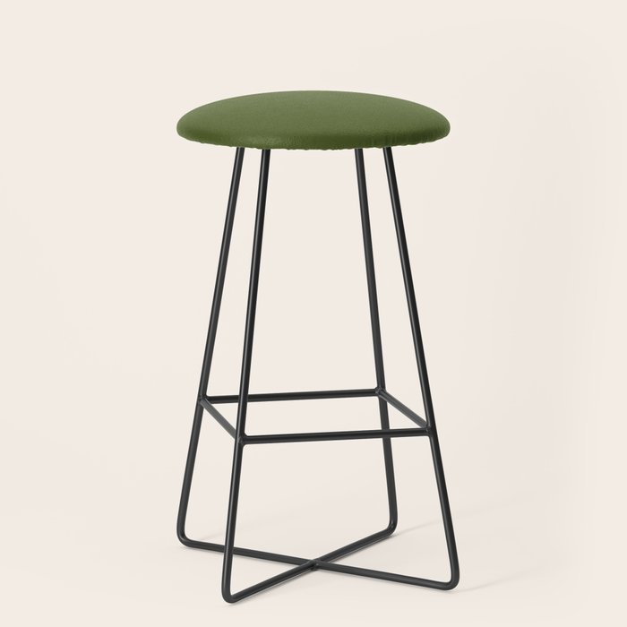 Olive Green Solid Color Stool Gallery Image 1