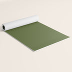 Olive Green Solid Color Yoga Mat Gallery Image 2