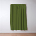 Olive Green Solid Color Window Curtain Gallery Image 3