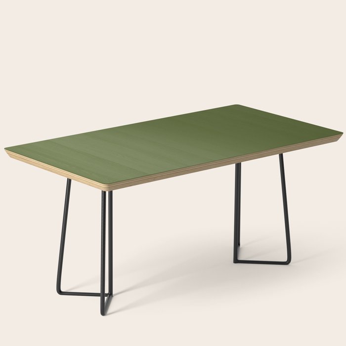 Olive Green Solid Color Coffee Table Gallery Image 1