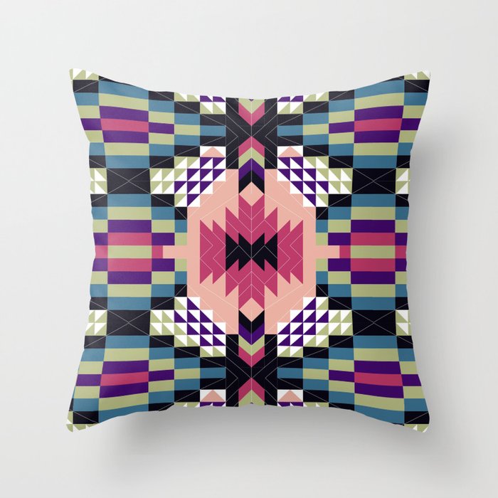 MP Tribal geometric B Throw Pillow Gallery Image 1