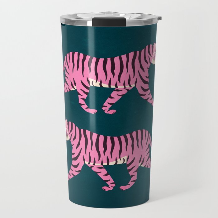 Fierce: Night Race Pink Tiger Edition Travel Mug Gallery Image 1