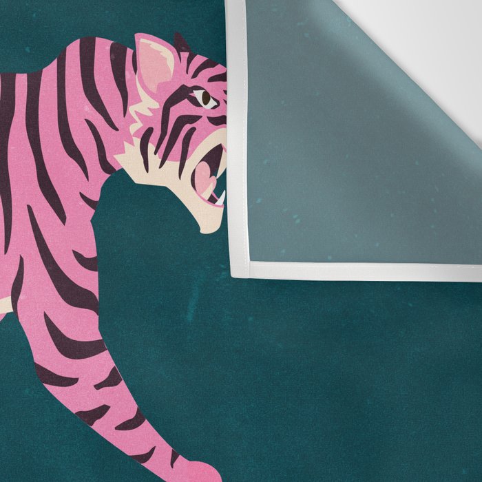 Fierce: Night Race Pink Tiger Edition Wall Tapestry Gallery Image 3