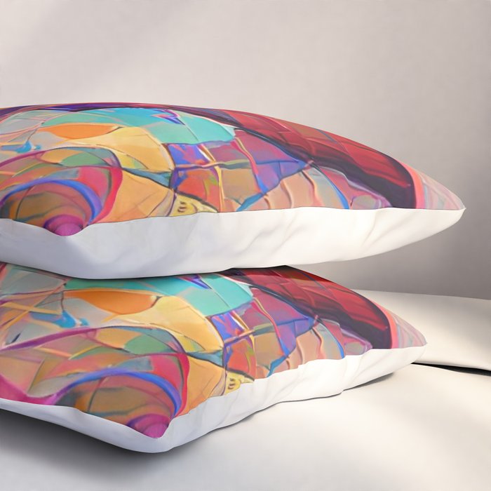 Colorful Distorted Squares Pillow Sham Gallery Image 3