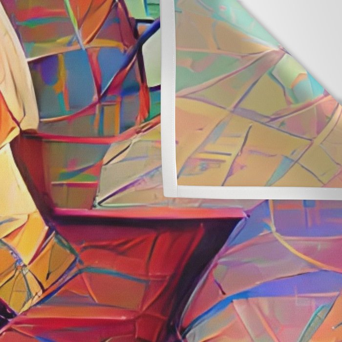 Colorful Distorted Squares Wall Tapestry Gallery Image 3