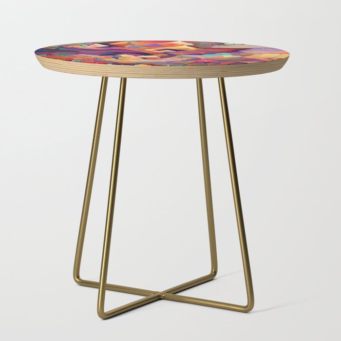 Colorful Distorted Squares Side Table Gallery Image 1