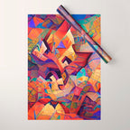 Colorful Distorted Squares Wrapping Paper Gallery Image 1