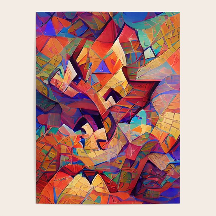 Colorful Distorted Squares Poster Gallery Image 4