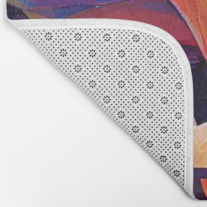 Colorful Distorted Squares Bath Mat Gallery Image 2