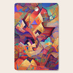 Colorful Distorted Squares Cutting Board Gallery Image 1