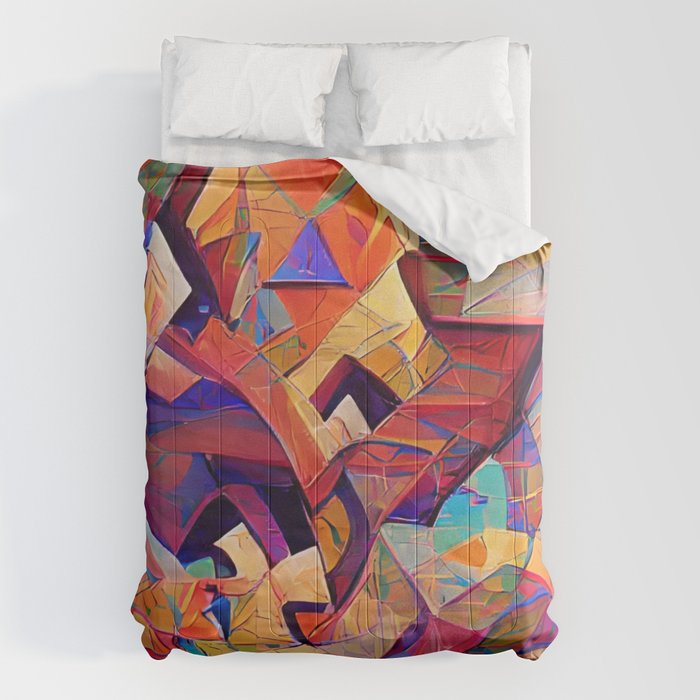 Colorful Distorted Squares Comforter Gallery Image 6