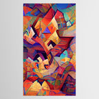 Colorful Distorted Squares Tablecloth Gallery Image 2